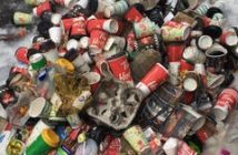 The litter collected at the parade before being sorted...