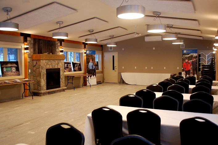 The picnic pavilion includes a gathering space as well as a state-of-the-art waxing room