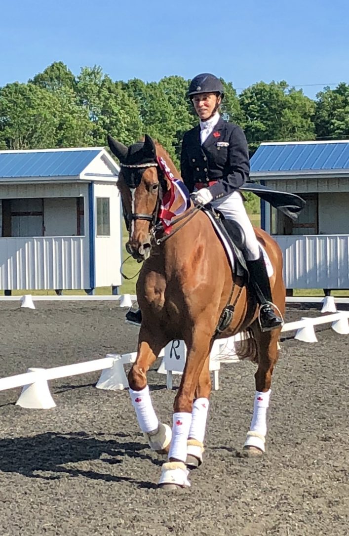 Lori Bell and Flirt at the Cedar Valley CDI (Competition Dressage International) in Newmarket where he won all his classes (supplied)