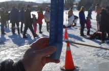 The water in Peninsula Lake was hovering just above 0C