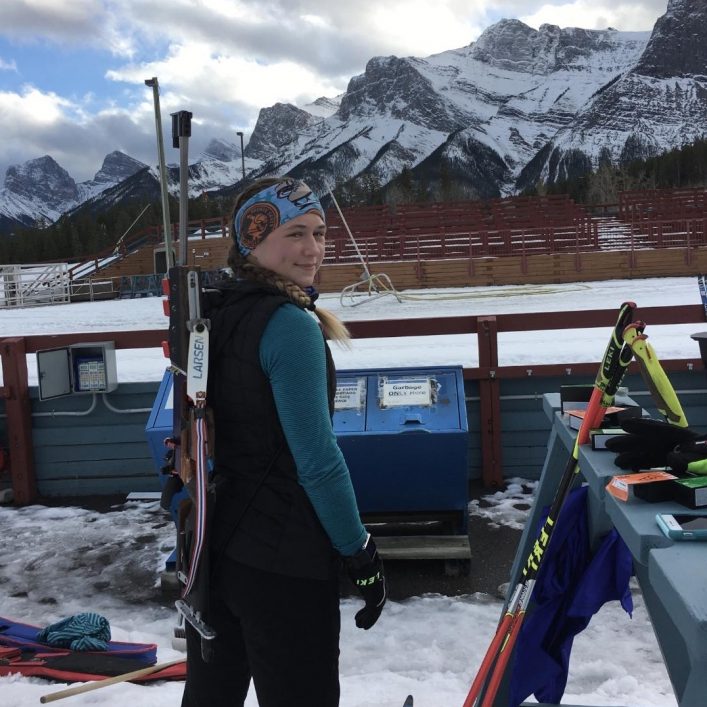 Natasia Varieur at training camp in Canmore