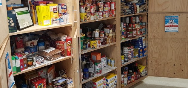 Dwight Winter Pantry is stocked and ready to distribute free food to those in need