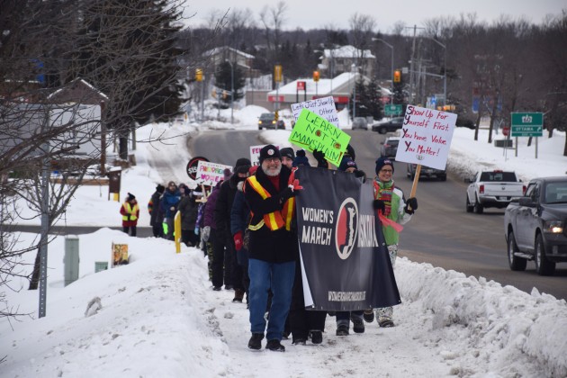 Women’s March Muskoka draws a crowd despite bitter cold