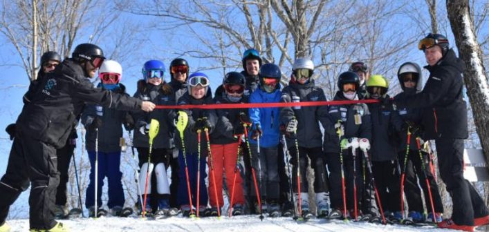 Kids get ready to try the new Fun Run at Hidden Valley Highlands Ski Area for the first time (supplied)