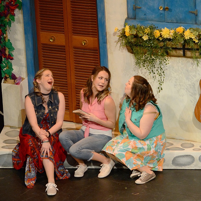 (From left) Sherrie Pilger as xxx, Emma Gibbs as Sophie Sheridan, and Alberta Robinet as xxx