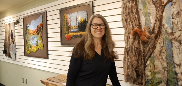 “Because I Felt Like It” show features art ‘painted’ with wool by fibre artist Pam Carnochan