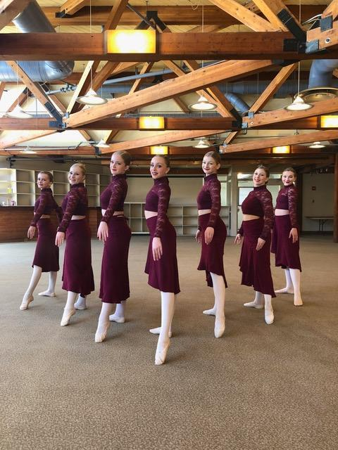 The Intermediate/Senior Ballet Group (from left)  Lauren Lane, Briar Summers, Kaitlyn Wright, Emma McLellan, Sadie Hamilton, Alexus Banks, and Emma Harvey received Dynamic Gold (supplied)