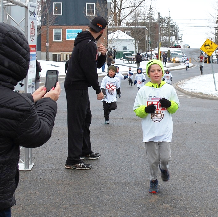 Finishers were all smiles as they crossed the finish line