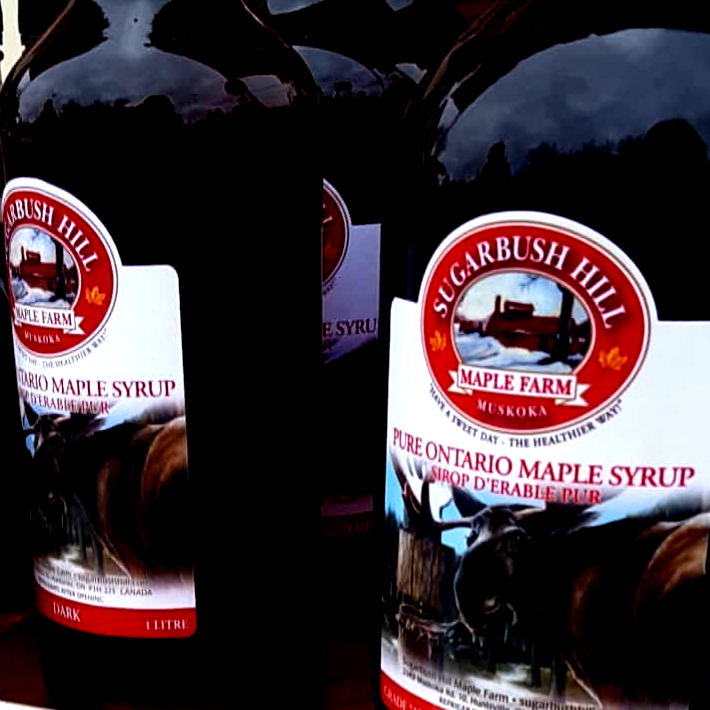 And everywhere there were rows and rows of maple syrup