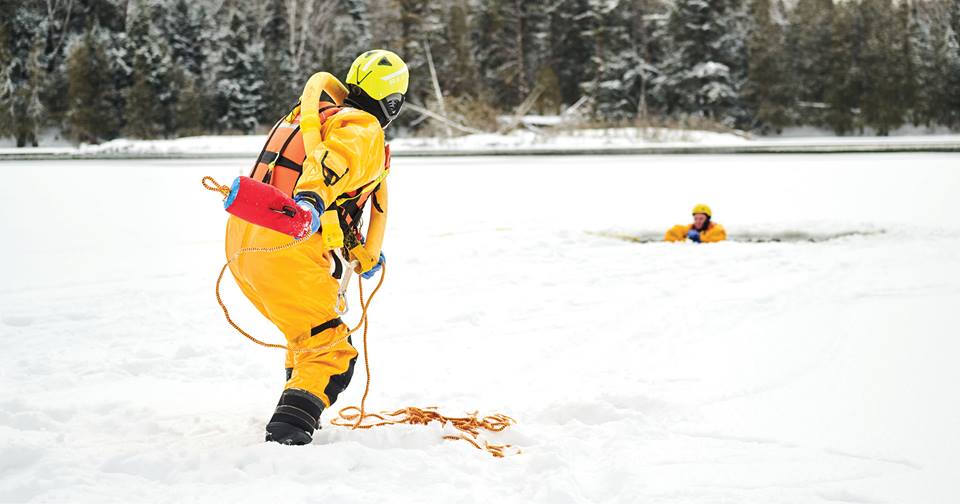 The Huntsville Lake of Bays Fire Department responds to a variety of calls, including ice rescue (Photo: HLOB Fire Department )