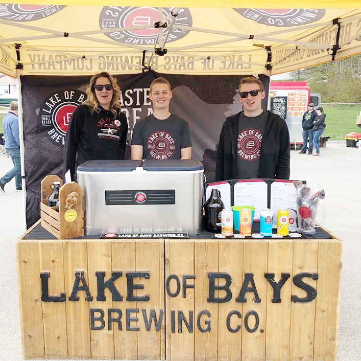 (From left) Mel Mercier, Dylan Welsh and Kaleb Aberle from Lake of Bays Brewing Co.