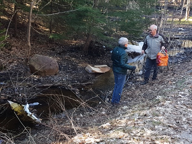 Retired couple asks people to please stop dumping their garbage on Shay Road