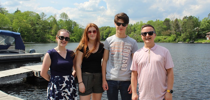 (From left) Lauren Saunders of Veronica Leonard and Friends, jazz duo Josie Robinson  and Jack Nickalls, and Algonquin Theatre Manager, Matt Huddlestone