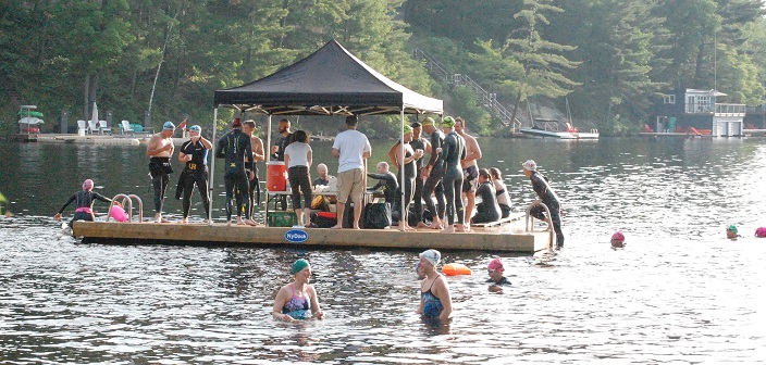 The NyDock swim-up coffee bar was a popular post-swim stop