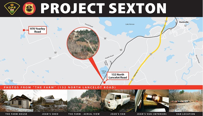 The location of the two properties and images from the farm on North Lancelot Road