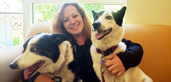 Amanda Irving with Len (left) and Marlowe
