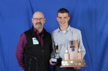 Ryan Clarke, HHS Junior Boys Athlete of the Year with teacher John Cowan