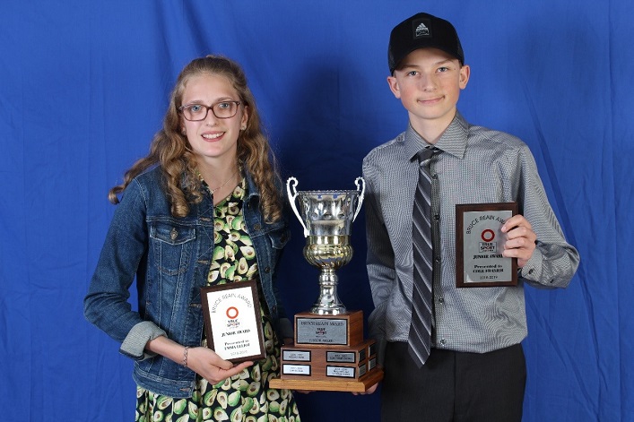 True Sport Junior Award winners Emma Elliot and Cole Frasier (senior award recipients are pictured in the main photo)