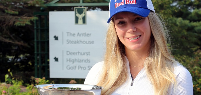 Dara Howell with the Cottage Country Cup (supplied)