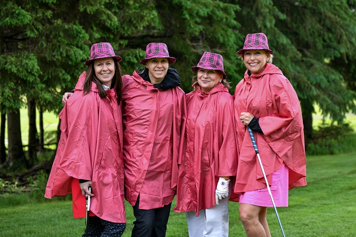 Huntsville Hospital Foundation foursome (from left) Chantelle Armstrong, Lisa Kidd, Cathy McMurray, and Katherine Craine (Photo: Kelly Holinshead)