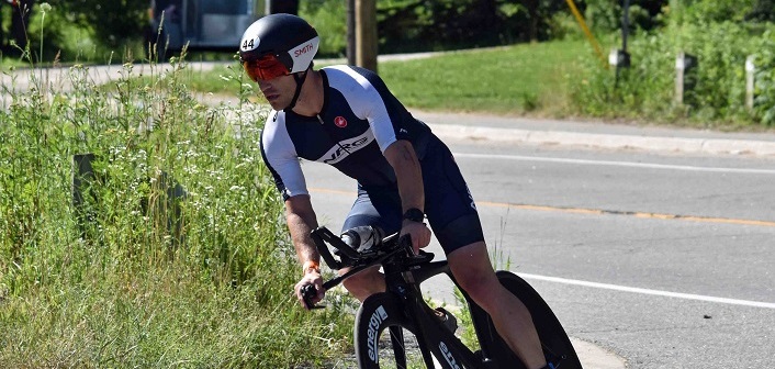 Local triathlete Jon Morton at the 2019 Ironman 70.3 Muskoka (Photo: Cheyenne Wood)