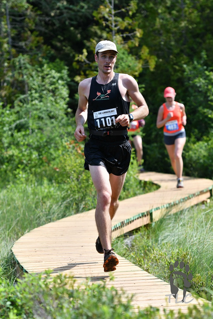 Kip Arlidge placed first in the 56K race at the 2019 Limberlost Challenge (thelimberlostchallenge.com / CLiiK Photography)