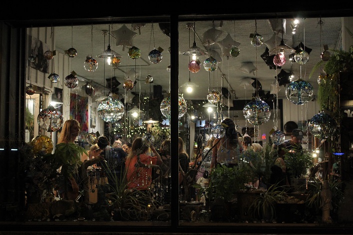 Main Street stores like The Topiary were aglow for the night and offered up some great deals, too