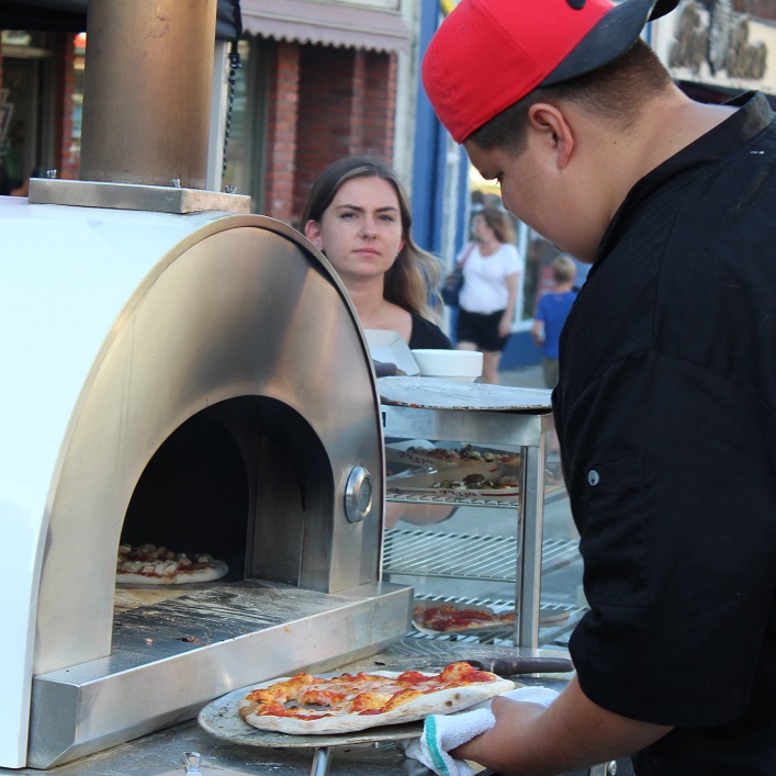 Street food is the best kind of food. The Mill on Main served up pizza from a portable wood-fired oven