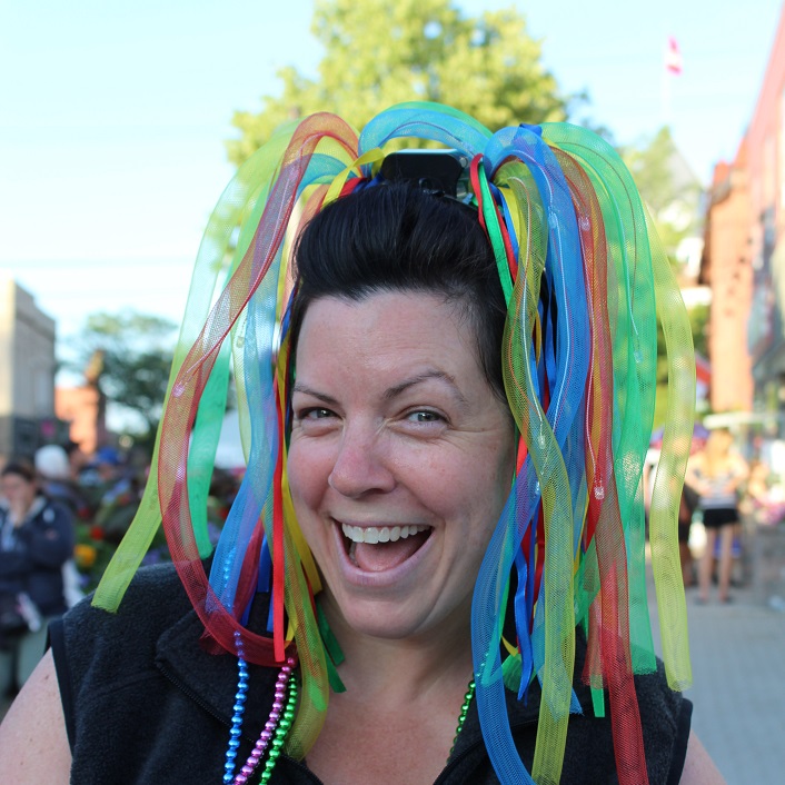 Rachel Hunt from the Downtown Huntsville BIA and Pharmasave was ready to light up the night