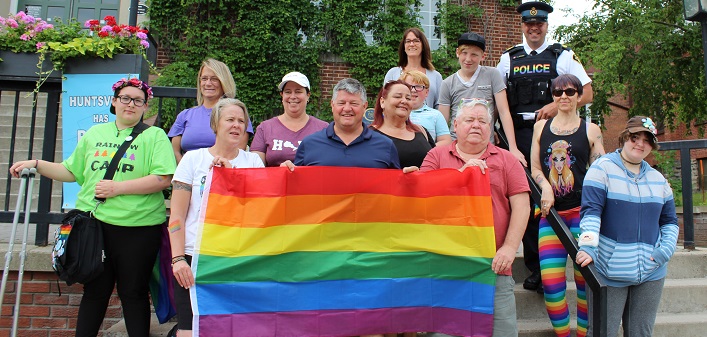 Muskoka Pride flag-raising 2019