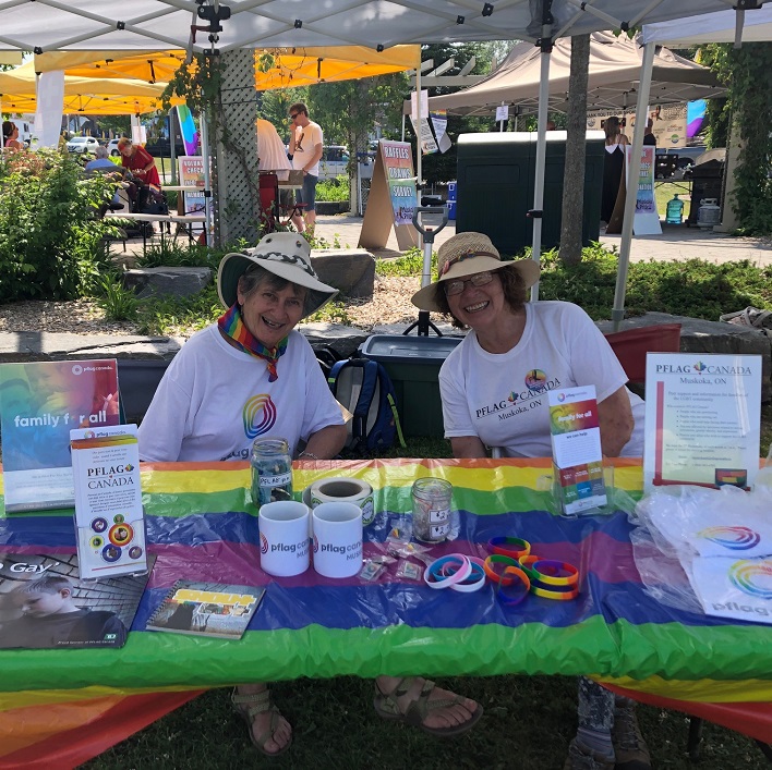 Sarah Hay and Sue McKenzie from PFLAG were there to provide information about the organization