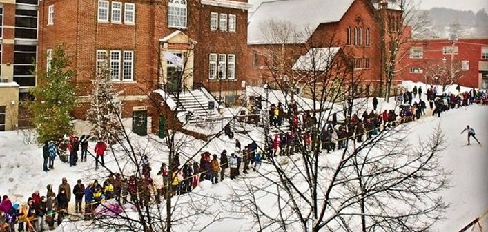 OFSAA Nordic ski on Main Street 2012 (Huntsville Adventures / Facebook)