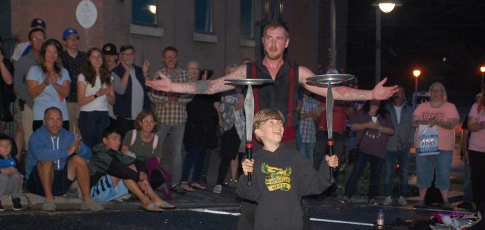 He said his name was Sawyer, and Sawyer was a natural performer at Nuit Blanche North 2019