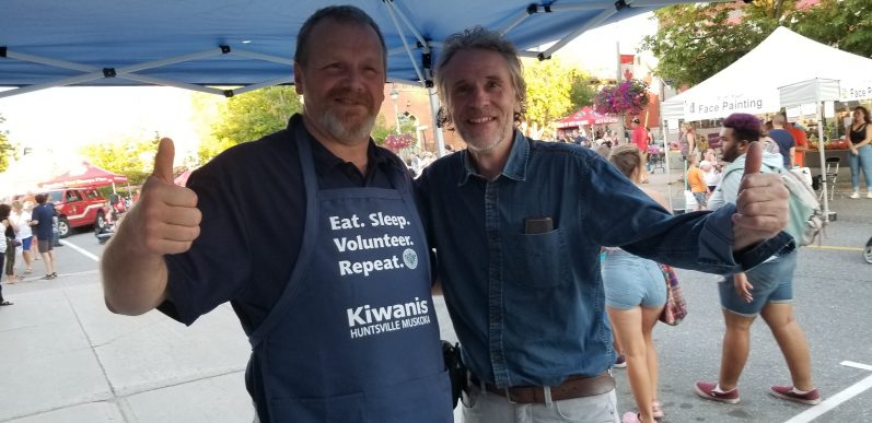 Kiwanis Club of Huntsville Muskoka Martin Mann with a fellow member from the Netherlands