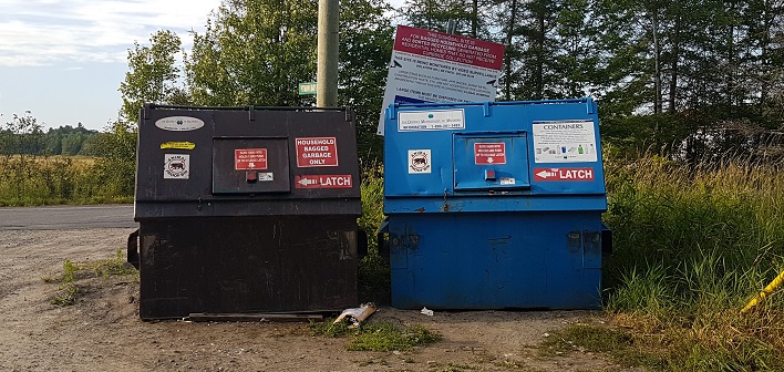 District of Muskoka bin site on Rowanwood Drive