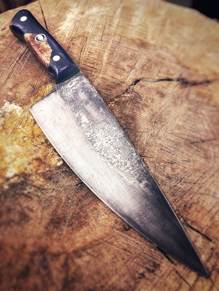 Craig Henshaw makes knives using traditional techniques (supplied)