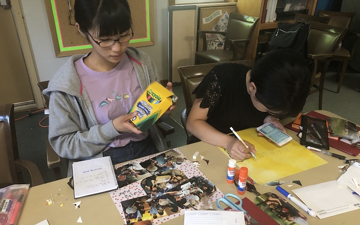 MLI students making their memory books
