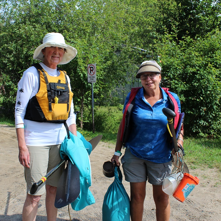 Betsy Rothwell (left) and Barbara Burton enjoyed this year's paddle