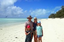 The Hallman/Foxcroft family on Heron Island (supplied)