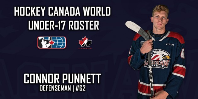 Connor Punnett selected to represent Canada at the 2019 World U17 Hockey Challenge