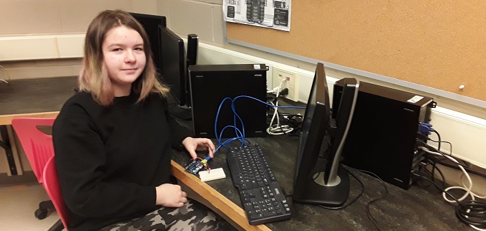 HHS grade 10 student Mary Jeffries has received an honourable mention in the national Award for Aspirations in Computing