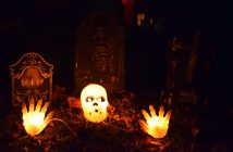 First, you'll have to pass the mini graveyard with this weird-looking skeleton coming out from the ground.
