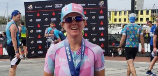 Jess Adam wraps up triathlon season with second-place age group finish at 70.3