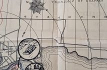 Interior of the 1932-33 Map of Trails of the Huntsville Ski Club (supplied)