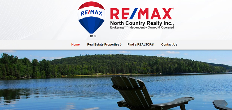 The website for RE/MAX North Country Realty is no longer accessible