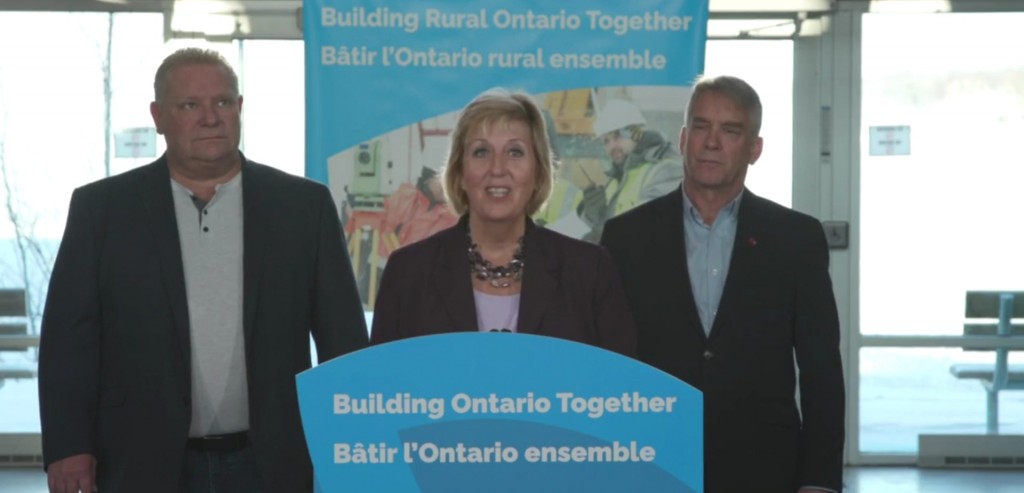 Minister Laurie Scott announces funding for Parry Sound-Muskoka with Premier Doug Ford and MPP Norm Miller (Laurie Scott/Facebook)