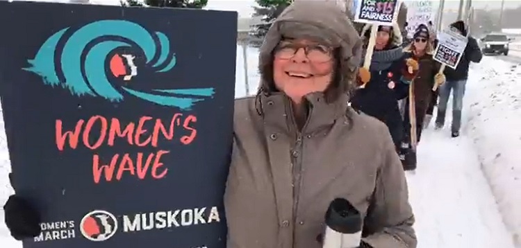 The Muskoka Women’s March took place in Bracebridge on Jan. 18, 2020 (Muskoka Women’s March / Facebook)
