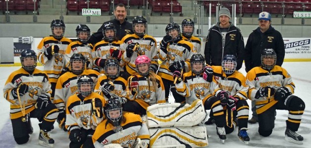 Peewee White Sting win gold at home tournament