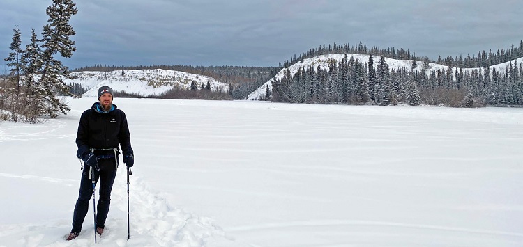Chad Barber at the 2020 Yukon Arctic Ultra (supplied)