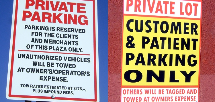Private parking signs (Ruby Truax)